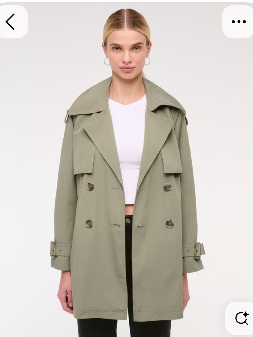 Abercrombie and Fitch Green Trench Coat